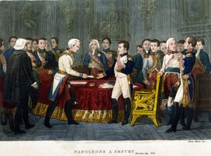 Napoleone I (1769 - 1821) incontrò Alessandro I a Erfurt nel 1808