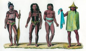 Isole naturali di Iros Penelap e Aouara, popolazione del continente oceanico da Unknown artist