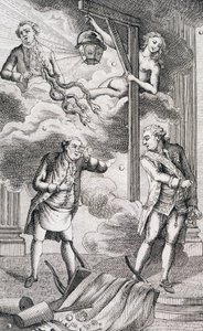 Necker giudicato dal tribunale della lanterna - in "Supplemento alla vita privata e ministeriale di M. Necker, Direttore generale delle Finanze" di un cittadino, ed. Pellet, Ginevra da Unknown artist