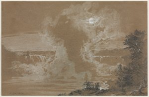 Cascate del Niagara al chiaro di luna da Unknown artist