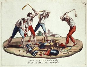Notte del 4-5 agosto 1789, o delirio patriottico, fine XVIII secolo da Unknown artist