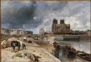 Notre-Dame vista dal Quai de la Tournelle da Unknown artist