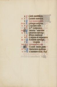 Calendario di ottobre Continua da Unknown artist
