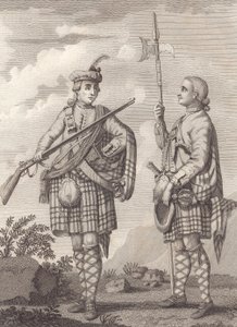 Ufficiale (a sinistra) e sergente del 42º Highlanders—il Black Watch—c.1750 da Unknown artist
