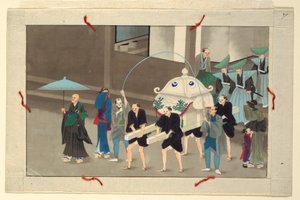 Una delle sedici scene della morte e sepoltura di un uomo da Unknown artist