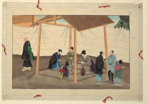 Una delle sedici scene della morte e sepoltura di un uomo da Unknown artist