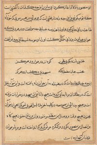 Pagina da Tales of a Parrot (Tuti-nama): pagina di testo da Unknown artist