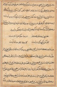 Pagina da Racconti di un pappagallo (Tuti-nama): pagina di testo