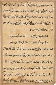 Pagina da Tales of a Parrot (Tuti-nama): pagina di testo
