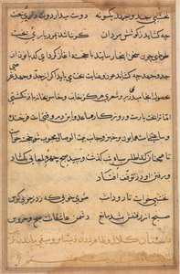 Pagina da Tales of a Parrot (Tuti-nama): pagina di testo da Unknown artist