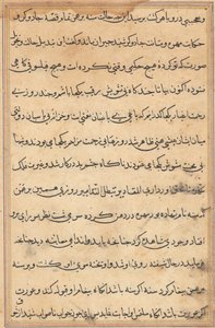 Pagina da Storie di un pappagallo (Tuti-nama): pagina di testo da Unknown artist