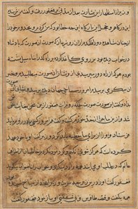 Pagina da Storie di un pappagallo (Tuti-nama): pagina di testo da Unknown artist