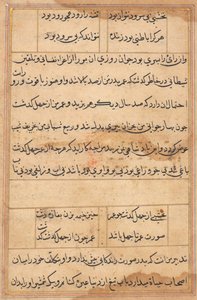 Pagina da Racconti di un pappagallo (Tuti-nama): pagina di testo da Unknown artist