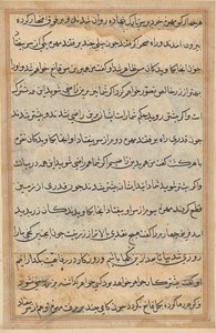 Pagina da Storie di un pappagallo (Tuti-nama): pagina di testo da Unknown artist