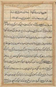 Pagina da Storie di un pappagallo (Tuti-nama): pagina di testo da Unknown artist