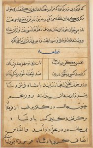 Pagina da Racconti di un pappagallo (Tuti-nama): pagina di testo da Unknown artist
