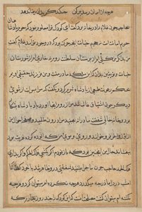 Pagina da Racconti di un pappagallo (Tuti-nama): pagina di testo da Unknown artist