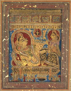 Pagina da un Kalpa-sutra: La Nascita di Mahavira da Unknown artist