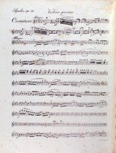 Pagina di spartito musicale dell