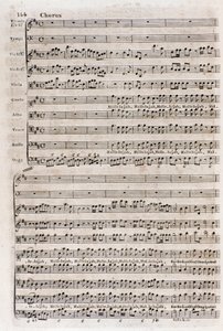 Pagina della partitura del coro 