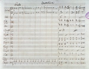 Pagina dello spartito per Die Entführung aus dem Serail, opera di Mozart, versione Lichtenthal (1838) da Unknown artist