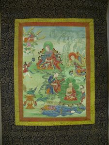 Stendardo dipinto (Thangka) da un set di sette in onore di Gayadhara, un Pandit Sakya dell