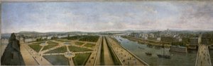 Panorama di Parigi dal tetto del Pavillon de Flore nelle Tuileries, ca. 1833 da Unknown artist