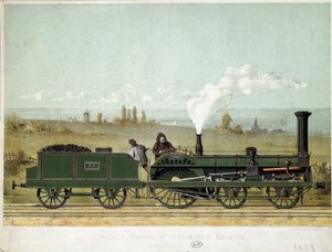 Locomotiva passeggeri della Ferrovia di Strasburgo (sistema Crampton) da Unknown artist