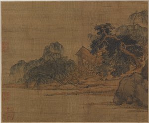 Padiglione su un promontorio boscoso da Unknown artist