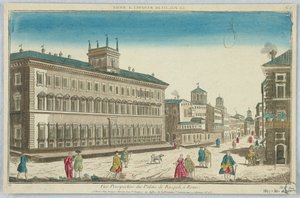 Teatrino, Vuë Perspective du Palais de Ruspoli, à Rome, No. 2 da Unknown artist