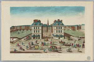 Teatrino, Vue Perspective de la Place Dauphine a Parigi, No. 71 da Unknown artist