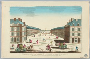Peep-show, Vue Perspective de la Place Dauphine de Paris, du Côté de la Rue de Harlay, No. 162 da Unknown artist