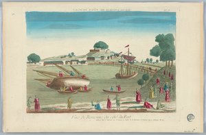 Peep-show, Vue de Bayonne de Côté du Port, No. 3 da Unknown artist