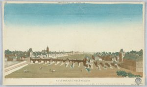 Teatrino, Vue du Pont et de la Ville de Francfort, 13 da Unknown artist