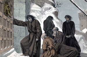 Penitenza di Enrico IV di Germania a Canossa da Unknown artist
