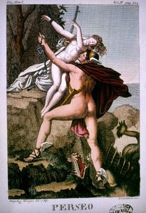 Perseo libera Andromeda - in Dizionario mitologico da Unknown artist