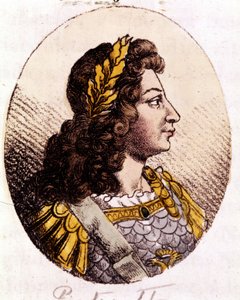 Pietro II (1715-1730). Imperatore di Russia (1727-1730). Incisione dell