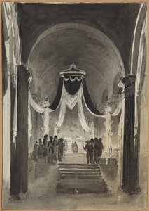 Decorazione della Cattedrale di Pietro e Paolo per la cerimonia funebre di Pietro III e Caterina II da Unknown artist