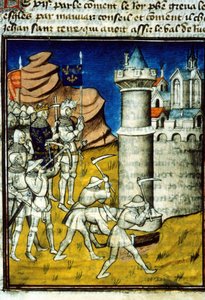 Filippo II Augusto (1165-1223) a Chinon - Miniatura in 