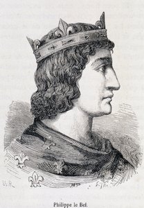 Filippo IV il Bello (1268 - 1314) - in "Histoire de France populaire" di Henri Martin, Jouvet, Parigi, T.1 da Unknown artist