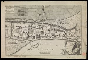 Piano della città e delle fortificazioni di Montral o Villa Marie in Canada da Unknown artist