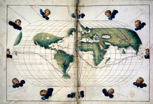 Planisfero (o mappa del mondo) da Unknown artist