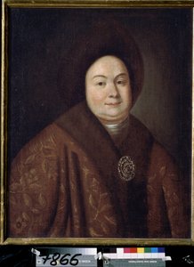 Ritratto della zarina Eudoxia Feodorovna Lopukhina, moglie di Pietro I di Russia