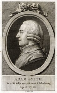 Ritratto di Adam Smith (1723 - 1790), filosofo ed economista scozzese. da Unknown artist