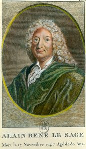 Ritratto di Alain Rene Lesage, scrittore francese da Unknown artist