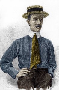 Ritratto di Alberto Santos-Dumont (1873-1932), artista aeronautico brasiliano da Unknown artist