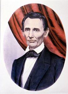 Ritratto del Presidente americano Abraham Lincoln (1809 - 1865).
