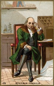 Ritratto di Benjamin Franklin (1706 - 1790), politico americano, memorialista, pamphletario e fisico da Unknown artist