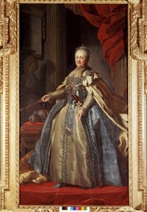Ritratto di Caterina II (1729-1796), Imperatrice di Russia, conservato al Palazzo Drottingholm a Stoccolma da Unknown artist
