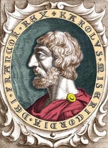 Ritratto di Carlo Magno o Carlo I il Grande (742 - 814) Re dei Franchi da Unknown artist